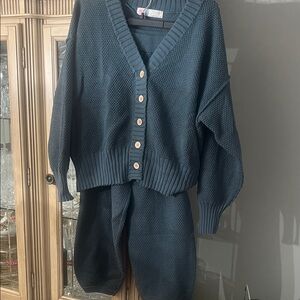 FP Beach Cozy Knit Cardigan and Pants Set